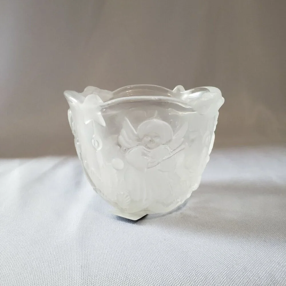 Mikasa Holiday Lights Votive Tea Light Candle holder Angels Christmas